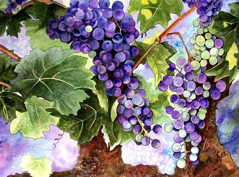 Grape Vines Painting by Karen Casciani - Fine Art America