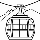 Premium Vector  Cable Car Outline Illustration Digital coloring Book sketch template