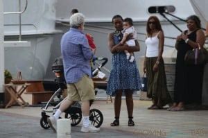 George Lucas and his wife Mellody Hobson with their daughter Everest ...