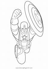 Captain America Fighting Coloring Page For Kids  Free Calimero sketch template
