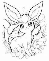 Cute Glaceon Coloring Pages Free PDF Printables  Sunny sketch template