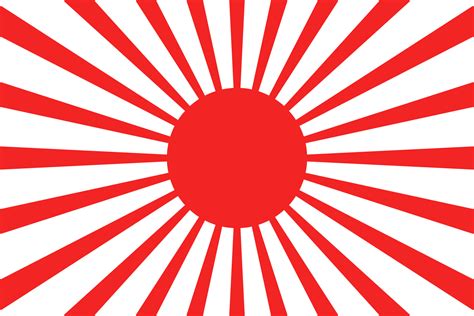 bandera de símbolo de sol naciente rojo vintage de japón. amanecer, sol ...