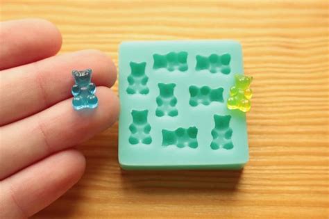 7x11mm Mini Gummy Bears Silicone Mold Green | Etsy | Silicone molds, Gummy bears, Gummies