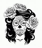 Sugar Skull Printable Coloring Pages sketch template
