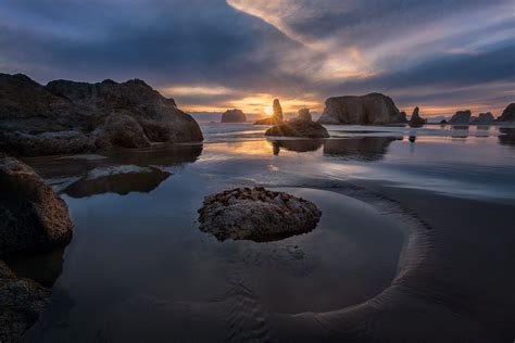 bandon sunset by donald luo on 500px | Sunset views, Landscape pictures, Bandon beach