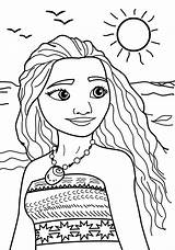 Moana Printable Coloring Pages sketch template