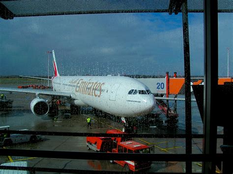 Emirates Airbus A340-500 at Hamburg International Airport,… | Flickr