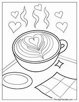 28 Coffee Coloring Pages Free PDF Printables sketch template