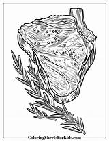 Steak Coloring Pages Free Printable PDF  Sheets For Kids sketch template