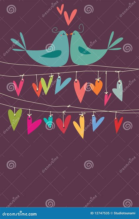 Love birds stock illustration. Illustration of string - 12747535