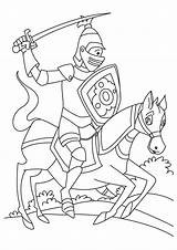 Knight Horse Coloring Pages Sketch Page sketch template