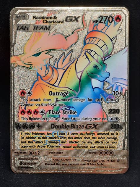 Charizard and reshiram gx rainbow - tolfmuseum