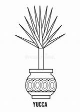 Yucca Plant Coloring Page Pages sketch template