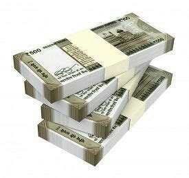 500 Rupee Indian Money Bundle Images