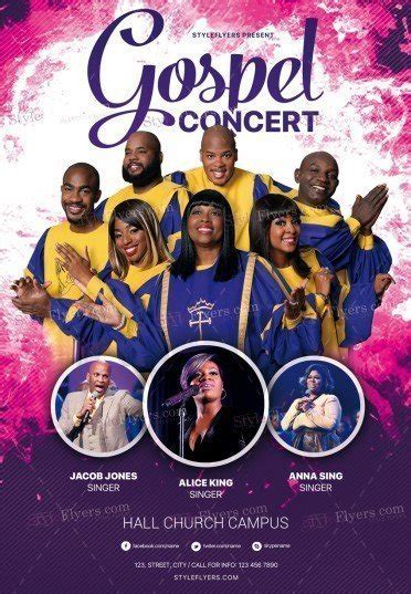 Gospel Concert PSD Flyer Template #25260 - Styleflyers