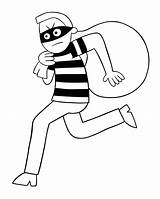 Thief Clipart Black And White sketch template