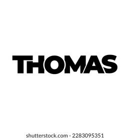 Thomas Name Lettering Typhography Text Illustration Stock Vector (Royalty Free) 2283095351 ...