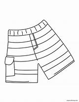 Shorts De Baño Para Colorear ᗎ Plantilla Pintura Imprimible sketch template