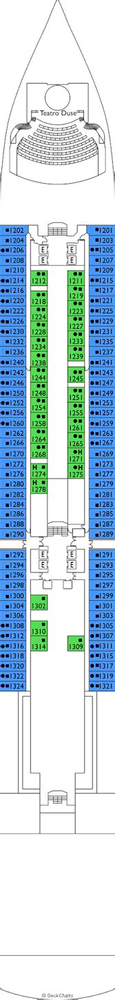 Costa Cruises Costa Deliziosa Deck Plans: Ship Layout, Staterooms & Map ...