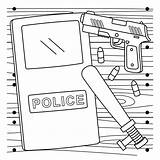 Policeman With Gun Coloring Pages sketch template
