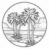 Premium Photo  Tropical island coloring Page sketch template