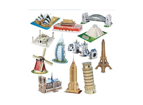 3D Three-dimensional Puzzle Word Famous Buildings Architecture Puzzlees DIY Jigsaw Puzzle