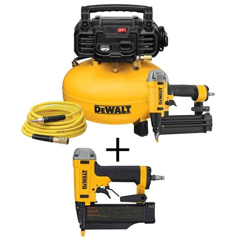 DEWALT DW1KIT18PP 18-Guage Brad Nailer 6 Gal Heavy Duty Pancake ...