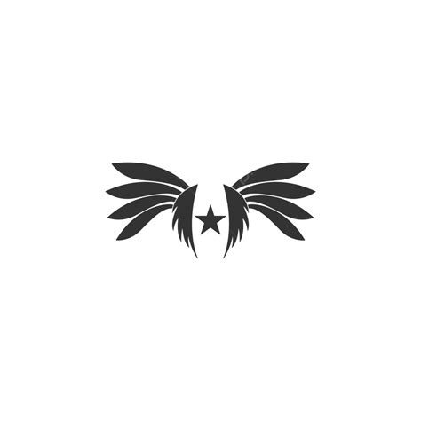 Vector Design Template Of A Winged Symbolic Logo Icon Vector, Air, Design, Tattoo PNG and Vector ...