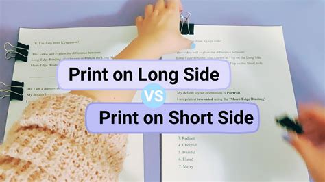 Print on Long Edge vs Print on Short Edge | Two-Sided Printing Binding Differences & Explanation ...