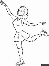 Ice Skating Coloring Page  Easy Drawing Guides sketch template