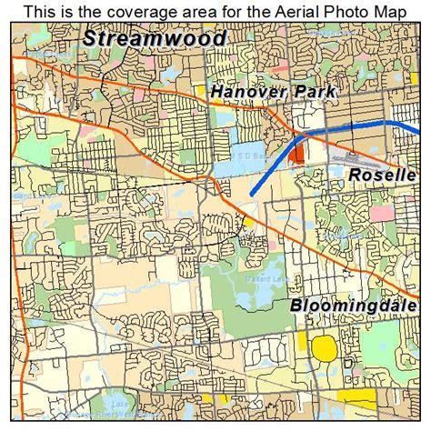 Aerial Photography Map of Hanover Park, IL Illinois