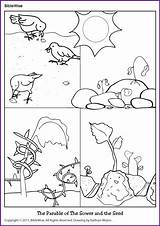 Sower Seed Parable Coloring Page For Kids Sketch sketch template