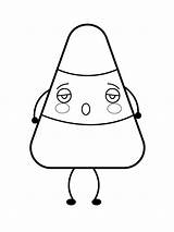 Candy Corn coloring Page  Free Printable sketch template