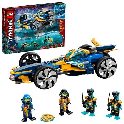 LEGO NINJAGO Ninja Sub Speeder 71752 Building Toy Includes NINJAGO Cole and Jay Minifigures (356 ...