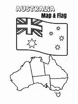 Australian Flag Coloring Page sketch template