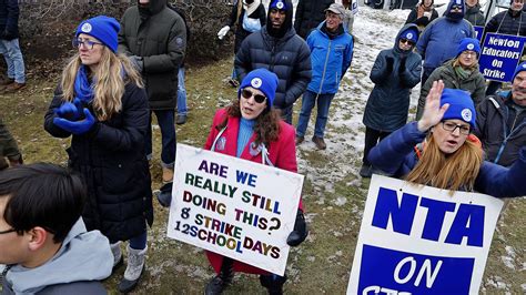 Newton teacher strike continues to day 10 - Axios Boston