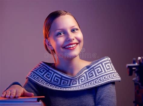 Teen Girl Sitting at Table with Books Stock Photo - Image of knowledge, attractive: 42473680