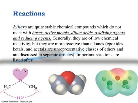 Chemical properties of ethers