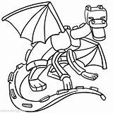 Ender Dragon From Minecraft Coloring Pages  XColoringscom sketch template