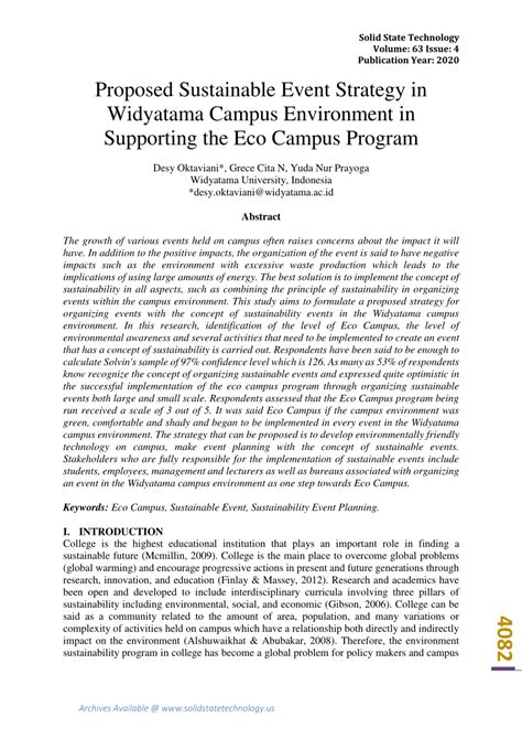 (PDF) Proposed Sustainable Event Strategy in Widyatama Campus Environment in Supporting the Eco ...