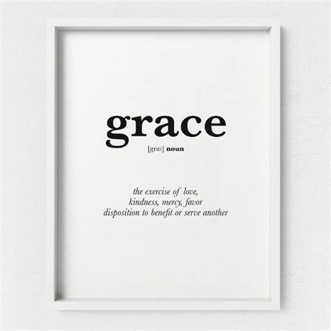 Grace Definition Wall Art - Christian Wall Art Print - Amazing Grace ...