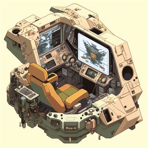 Isometric cockpit mecha, AI generated Sci Fi Props, Props Art, Gas Mask Art, Masks Art ...