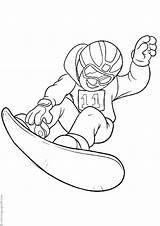 Snowboarding Coloring Pages sketch template