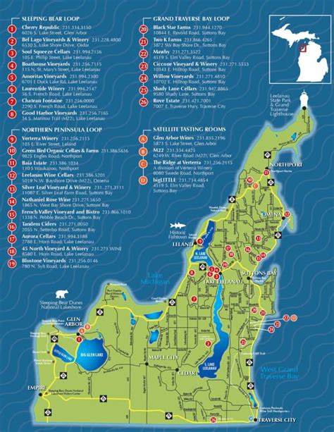 Traverse City Wineries Map