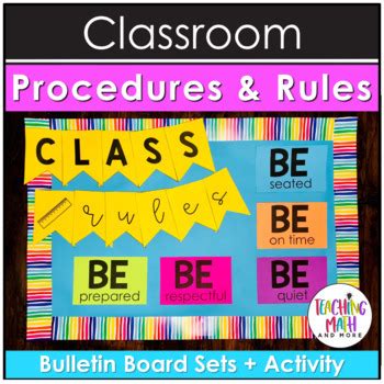 Classroom Rules Bulletin Board | Classroom Procedures Activity | TPT