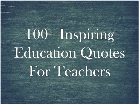 Best collection of 100+ Inspiring Education Quotes For Teachers. Find more at The … | Education ...