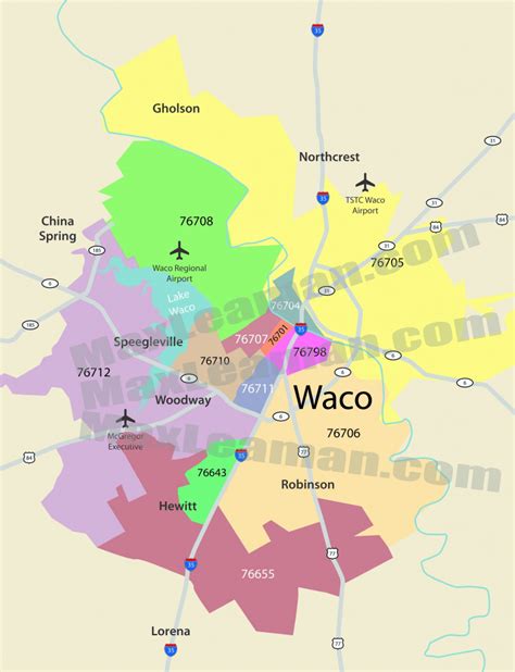 Printable Map Of Waco Texas - Printable Maps