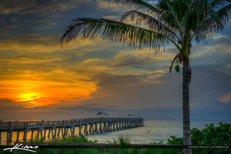 Lake Worth Pier Sunrise Over the Beach | HDR Photography by Captain Kimo