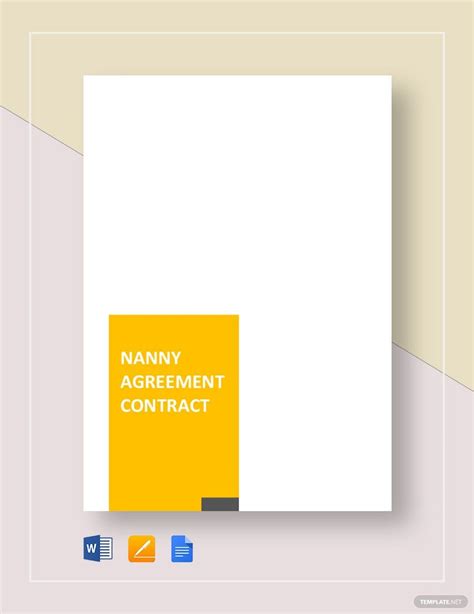 Nanny Agreement Contract Template - Google Docs, Word, Apple Pages, PDF | Template.net ...