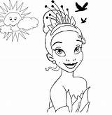 Disney Princess Tiana Coloring Pages Free sketch template